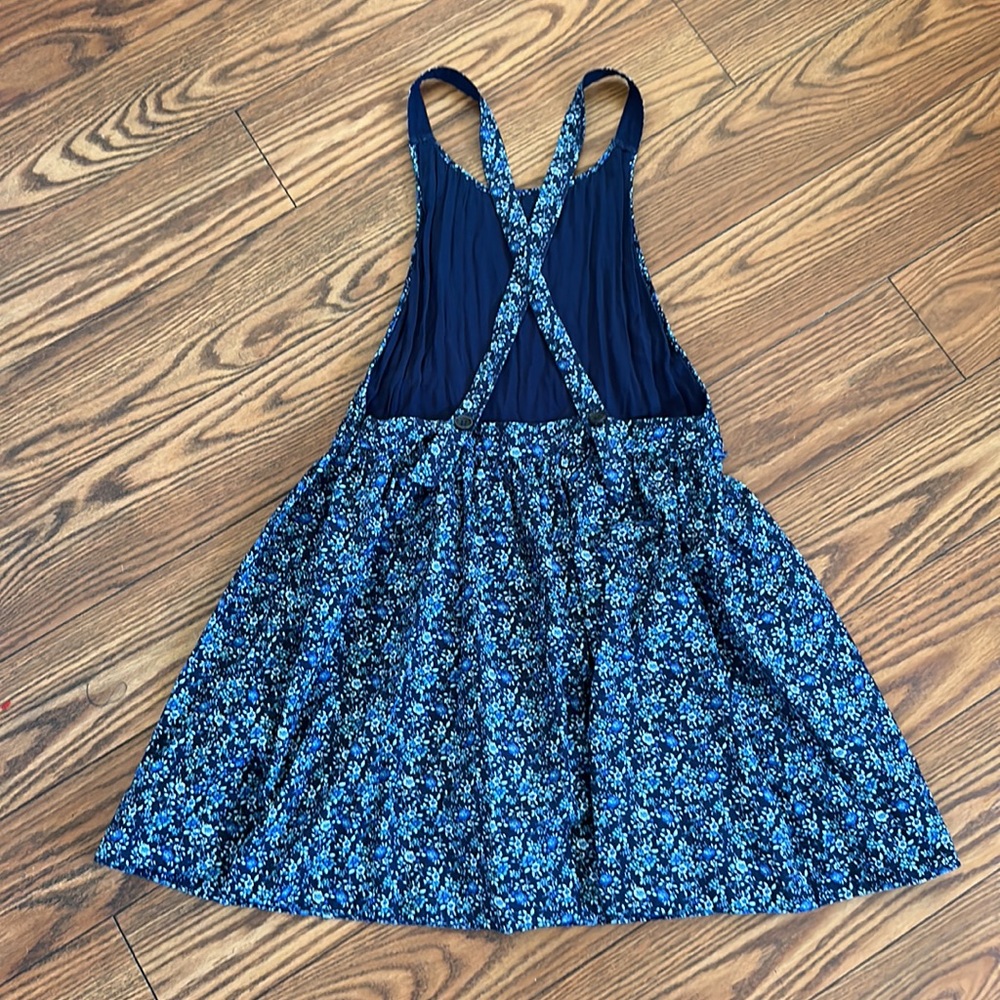 Free People Petunia Mini Dress Smocked Floral Criss Cross Jumper Women’s Small - Picture 7 of 7